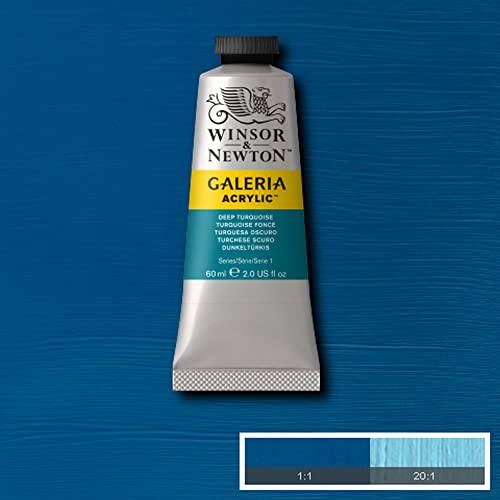 Winsor & Newton Galeria Acrylic Color, 60ml (2-oz) Tube, Deep Turquoise - color: Deep Turquoise, style: 2-oz Tube