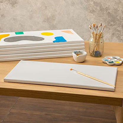 Artist's Loft 6 Count 10” x 20” Super Value Canvas Necessities - Acid Free Cotton Canvas for Paint, Acrylic, & Oils - 1 Pack - size: 10 x 20 inches