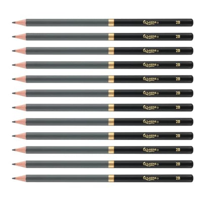 Cezanne Graphite Drawing Pencils Set - 6B, Set of 12 Break-Resistant Graphite Lead, Easy-to-Sharpen Sketch Pencils, Master Artist Quality Graphite Pencils for Technical and Artistic Drawing - color: 6B, size: Set of 12