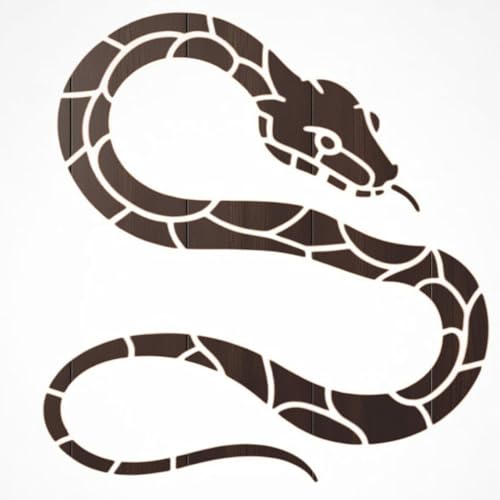 Snake Stencil – Reusable Reptile Art Stencil for Painting, Crafting and DIY Projects (Set of 3 Pcs) - style: Snake