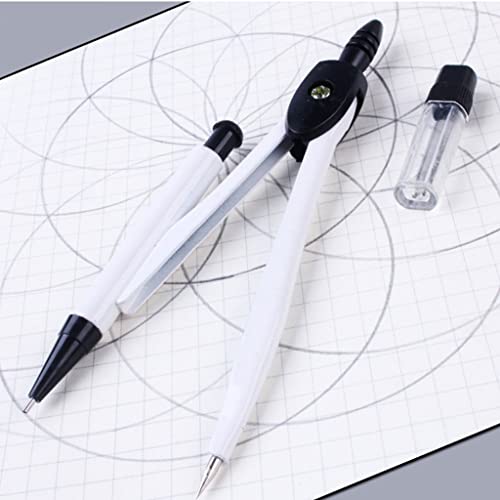 LUNIZ Drawing Compass Compass Metal Student Exam Drawing Size Stationery Set School Study Stationery Multifunctional Compass Straight Ruler Triangle Drafting Tools