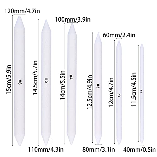 JAOCDOEN Blending Stumps and Tortillions Set Drawing Tools with 2Pcs Sandpaper Pencil Pointer for Sketch
