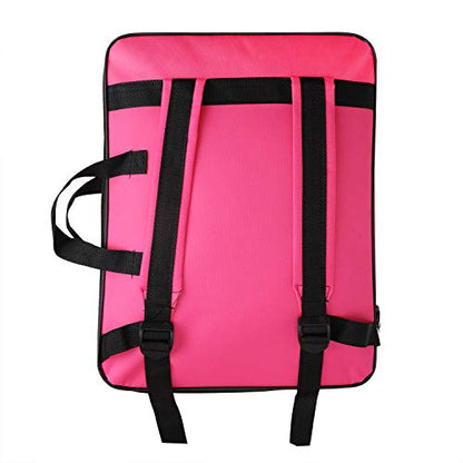 JIAHG Art Portfolio Carry Tote Drawing Board Bag - Painting, Sketch Pad Storage - Professional Art Organizer - color: rose
