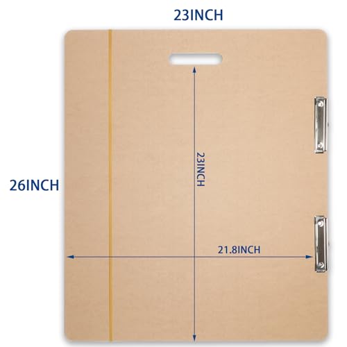 23" x 26" Drawing Board, Artist Sketch Boards with Handle for Drafting Art, Portable Wooden Clipboard for Studio Fit in Artists Tote - size: 23" x 26"
