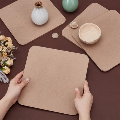 UNICRAFTALE 4Pcs Square Pottery Wheel Bat Ceramic Drying Slab 25cm Ceramic Clay Throwing Bats Pottery Bats for Pottery Wheel Portable Clay Wedging Board with Built for Clay Crafts Arts - size: 25cm long