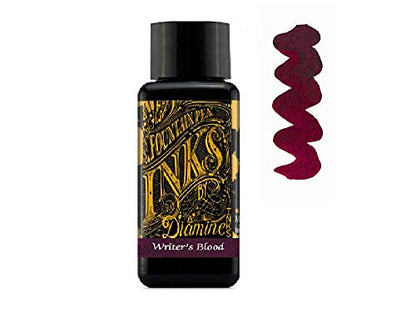 Diamine Fountain Pen Ink 30ml - 3 x Bottles - Writers Blood & Midnight Blue & Green Black