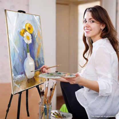 Art Painting Display Artist Easel Stand,Ns Jymb Portable Metal Adjustable Easels for Painting Canvases Height from 17 to 66 Inch - Carry Bag for Table-Top/Floor Displaying and Wedding Signs - Black - style: 66Black 1pack