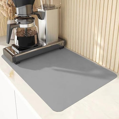 Silicone Placemats, Food-Grade Non-Slip Waterproof, Dining, Stain Resistant, Countertop Protector, Kitchen Counter Mat, Heat Resistant, Baking mat Dishwasher Safe (Gray, 1) - color: Gray, size: 23.6 x 15.7 in - 1pc (0.05 in)