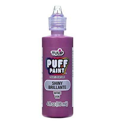 Tulip Puff Paint Wine 4 Fl Oz (Pack of 1) - color: SHINY WINE, size: 4 Fl Oz (Pack of 1)