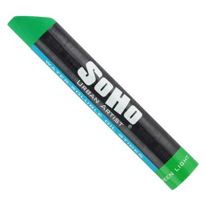 Soho Urban Artist Water Soluble Oil Sticks for Artists – Permanent Green Light Oil Paint Stick - 37 ml - No Brushes or Solvents Needed, Paint Any Primed Surface, Water Clean-Up, Non-Toxic, 4.8 x 0.78 - color: Permanent Green Light