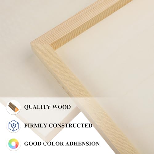 Aodaer 8 Pack Wood Panels 11 x 14 Inch Wooden Panels Canvas Unfinished Craft Wood Boards Panels for Art Crafts Acrylic and Oil Painting Pouring DIY Projects - size: 11 x 14 Inch