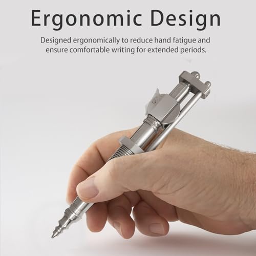 Dr. Metalleung Tactical Ballpoint Pen: Click Stainless Steel Retractable EDC Heavy Pen - Refillable, Designed for Smooth Office Writing & Gifts - style: Mechanical click pen