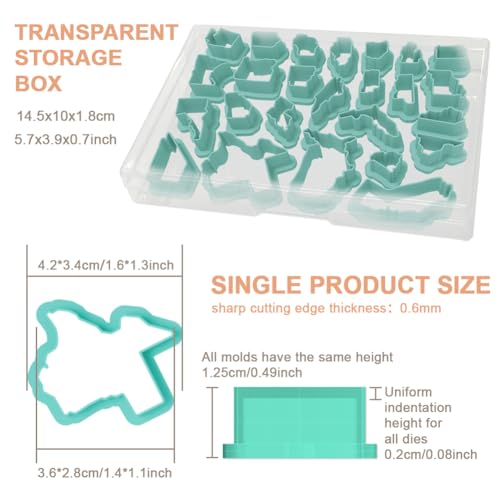 25Pcs America Map Polymer Clay Cutters State Clay Cutters Polymer Jewelry Cutter for Keychain Making Party Festival DIY Supplies - color: America Map