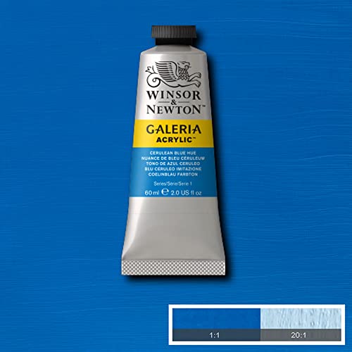 Winsor & Newton Galeria Acrylic Color, 60ml (2-oz) Tube, Cerulean Blue Hue - color: Cerulean Blue Hue, style: 2-oz Tube