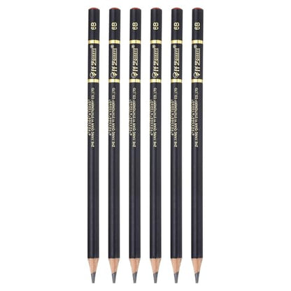 PATIKIL 6Pcs Drawing Pencils for Sketching, 6B Refill Sketch Pencils for Drawing, Graphite Art Pencil Set Professional Resistant Lead for Painting Shading Artist Office Supplies - size: 6B