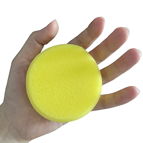 12 Pcs Round Painting Sponge WAFJAMF 2.96inch Yellow Craft Sponges Clay Sponge for Face Painting Art Crafts - size: 12PCS