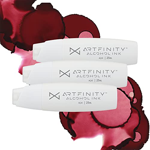 Artfinity Alcohol Inks 3 Pack - Vibrant, Professional, Dye-Based Alcohol Inks for Artfinity Alcohol Markers, Artists, Drawing, & More! - Acai R8-8 - color: Acai R8-8
