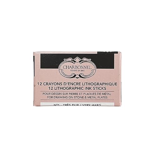 Lefranc Bourgeois Charbonnel Professional Litho Crayons No1 Hard, Set of 12 - style: Litho Crayons No1 Hard, Set of 12