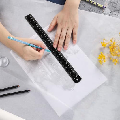 Tracing Paper Roll 24in x 30yd, White Trace Paper Pattern Paper Translucent Tracing Paper for Sewing, Drawing, Sketching, Gift Wrapping | 26gsm translucent paper, tear-resistant, smooth surface, cut-to-size roll for sewing, sketching, crafts, and gift wra