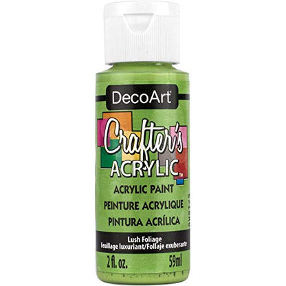 DecoArt DCA115-3 Crafter's Acrylic Paint, 2-Ounce, Lush Foliage - color: Lush Foliage, size: 2 Fl Oz (Pack of 1)