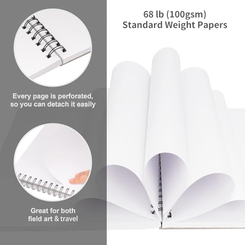 FIXSMITH 5.5"X8.5" Sketch Book | 100 Sheets (68 lb/100gsm) Sketchbook| Acid Free Drawing Paper | Spiral Bound Artist Sketch Pad | for Kids, Beginners, Artists & Professionals | Bright White - color: Black, size: 5.5"x8.5"-1 Pack