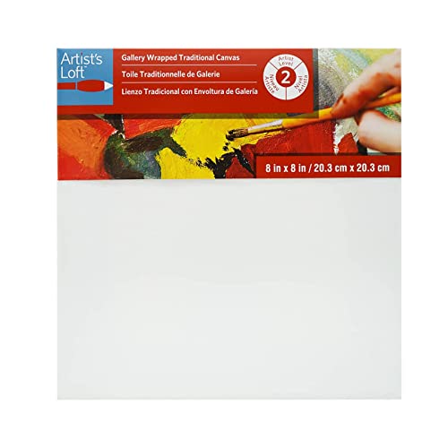 MICHAELS Bulk 12 Pack: Level 2 Gallery Wrapped Traditional Canvas by Artist's Loft® - size: 8â x 8â