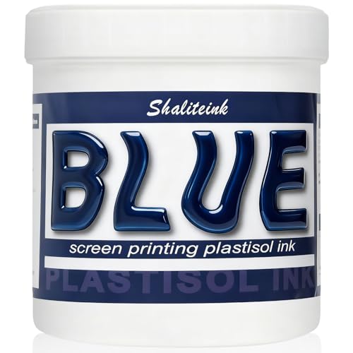 Shaliteink® Screen Printing Plastisol Ink Blue - Highly Opaque Screen Printing Ink for Cotton, Polyester and Other Fabrics (16oz.) - color: Blue, size: 16 fl oz