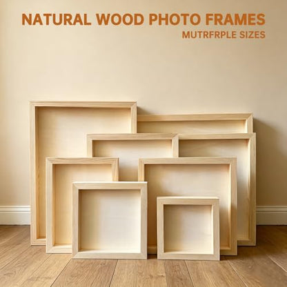 6 Pack Unfinished Blank Wood Panel Boards, Natural Wooden Painting Canvas for Oil, Acrylic Paint, Paint Pouring, DIY Art Crafts Projects (8 * 12inch) - size: 8*12inch
