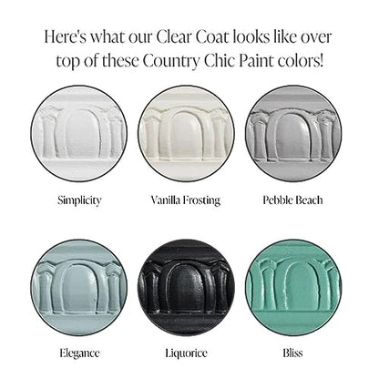 Clear Coat - Eco-Friendly Clear Satin Sheen Top Coat for Chalk Style Furniture Paint, Very Durable, Non Yellowing, Waterproof Sealant for High Traffic Furniture - Indoor/Outdoor - (4 oz) - size: 4 Ounce (Pack of 1)
