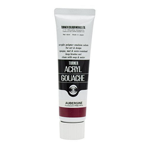 Turner Colour Works Acryl Gouache Artist Acrylic Paint - Single 40 ml Tube - Aubergine - color: Aubergine, style: 40ml