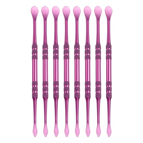 HARFINGTON 8 Pcs Wax Carving Tools 4.8" Double Ended Stainless Steel Wax & Clay Sculpting Wax Carvers Tools Modeling Spoon for Figures Clay Handmade Art Works, Violet - color: Violet