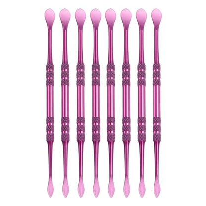 HARFINGTON 8 Pcs Wax Carving Tools 4.8" Double Ended Stainless Steel Wax & Clay Sculpting Wax Carvers Tools Modeling Spoon for Figures Clay Handmade Art Works, Violet - color: Violet
