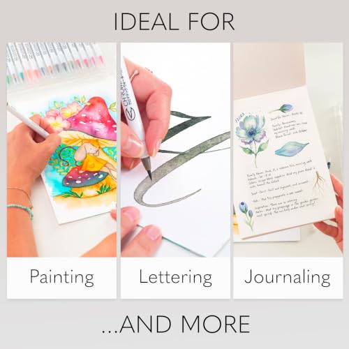 CHROMATEK 22 Watercolor Pens Set | 2 Aquapens & 20 Unique Colors | Brush Pens | Easily Blendable, Vivid, Smooth | Professional Art Supplies - style: 22 Pen Set
