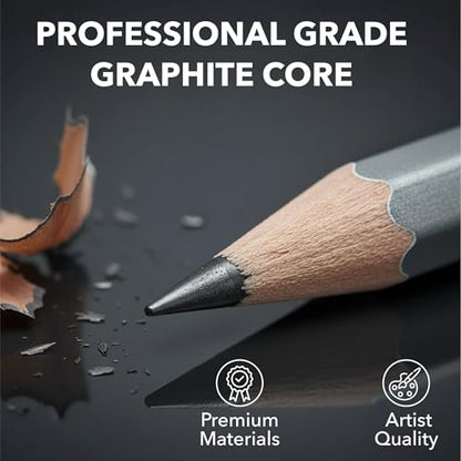 Mr. Pen- Sketch Pencils for Drawing, 14 Pack | Artist Graphite Pencils for Sketching (10B-6H), Sketch Set for Artists, Shading & Art Projects, Sketching Supplies - size: 14 pcs