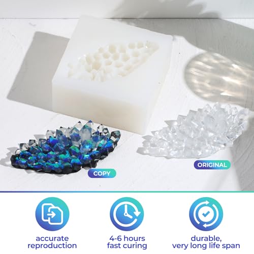 LET'S RESIN Silicone Mold Making Kit Liquid Silicone Rubber 140oz/1 Gallon Translucent Clear Mold Making Silicone-Mixing Ratio 1:1-Molding Silicone for Resin Molds,Silicone Molds Maker DIY Making - size: 140 oz