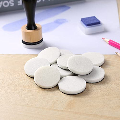 Ink Paints Mixing Blending Tool Mini Round Foam Refills, for Scrapbooking Craft, Control of Ink Placement, No More Inky Fingers Ink Blending Tool with Spare Pads for Rubber Stamping & Scrapbooking - color: 50 Foam Refills