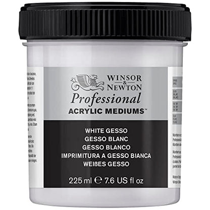 Winsor & Newton Professional Acrylic Medium, White Gesso, 225ml (7.6-oz) - color: White Gesso, style: 225ml (7.6-oz)
