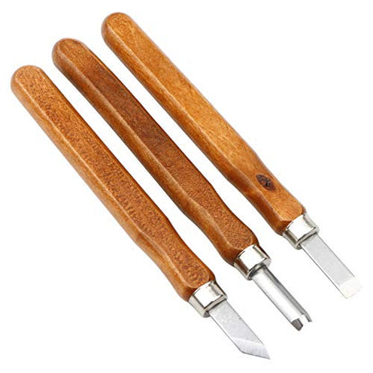3 PCS Wood Carving Knife Set SK5 Wood Carving Tools Hand Carving Tool Set for DIY Sculpture Carpenter Experts & Beginners