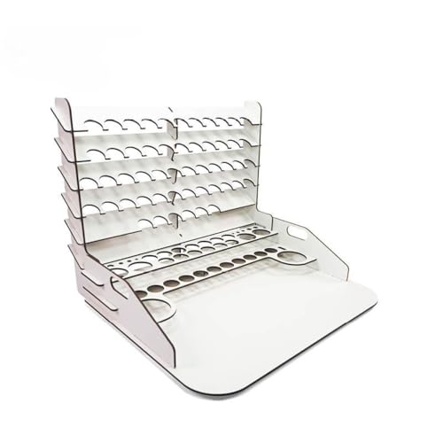 Vallejo - Work Station 40 x 30 cm with Vertical Paint Organizer, Holds up to 76 Bottles of 18 ml (0.6 fl.oz.), 4 of 35 ml (1.18 fl.oz) or 60 ml (2.02 fl.oz.), 2 of 200 ml (6.76 fl.oz.) and 10 Brushes - style: Paint Display and Work Station with Vertical S
