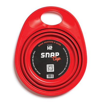 HP CO. HANDY PRODUCTS Collapsible Paint Handy Snap Cups – 3 Pack, Peel-Away Design for Mess-Free Cleanup, Ergonomic Grip, Portable Storage