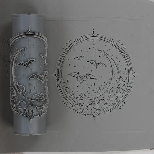 Bats Clay Texture Roller 4" for Polymer Clay - color: Bats Roller