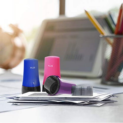 Guard Your ID Advanced Roller 3-Pack — Identity Theft Protection Stamp, Privacy Roller for Mail, Documents & Labels, Shredder Alternative, 1,000 Impressions per Roller (Blue, Pink, Purple) - color: Xtra Mixed: Blue Pink Purple, size: Regular 3-Pack