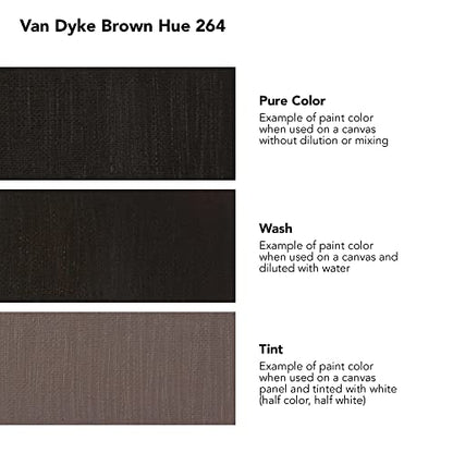 Daler Rowney Georgian Water Mixable Oil Paint Vandyke Brown Hue 37ml Tube - Art Paints for Canvas Paper and More - Oil Painting Supplies for Artists and Students - Artist Oil Paint for Any Skill Set