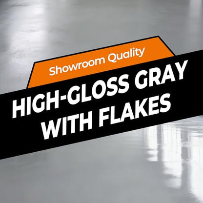 1 Gallon Clear Gloss Floor Finish, Water-Based Single-Component Protective Coating for Garage & Porch, Scratch Resistant, High-Coverage Up to 300 Sq.Ft