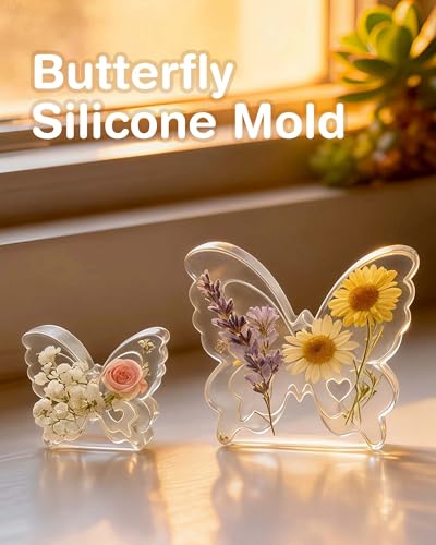 Epoxy Resin Molds for Spring Butterfly Soft Silicone Molds Set of 3 Sizes Easter Silicone Molds for Resin, Gypsum and Candle