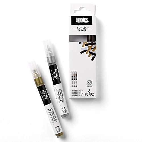 Liquitex Professional Paint Marker Set, 3 Piece, Iridescents - style: Iridescent Fine 3 Set