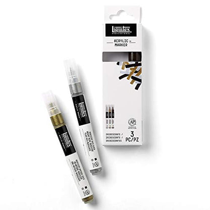 Liquitex Professional Paint Marker Set, 3 Piece, Iridescents - style: Iridescent Fine 3 Set