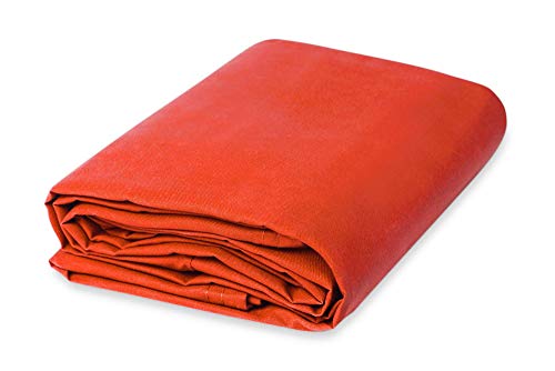 CCS Cotton Canvas Fabric (10oz) – Heavy Duty Duck Cloth for Apparel, Bags, Upholstery, Crafts & Decor – Reusable & Washable Cotton Canvas Bolt (5-Yard, Orange) - color: Orange