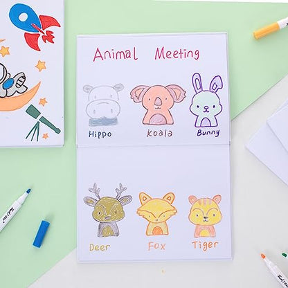 6 Pack Hardcover Blank Book,6x8 Inch Unlined Sketchbook Journal - 18 Sheets/36 Pages Each, Bulk Pack of White Hardcover Blank Books for Writing, Drawing Make Your Own Book, Multi-Purpose for Students & Adults - size: 6x8 inch