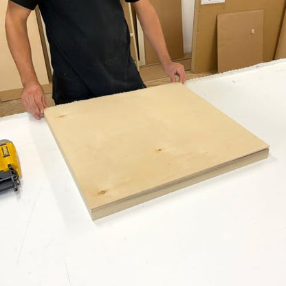 (Pack of 2) Oversized 48x48 Inch Cradled Wooden Painting Panels, Unfinished Birch Wood Art Board with Artwork Shipping Box, 2 Inch Thick Frame for Acrylic and Oil Painting Pouring and Mix Media